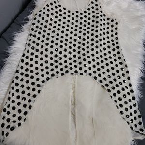 White poke dots blouse